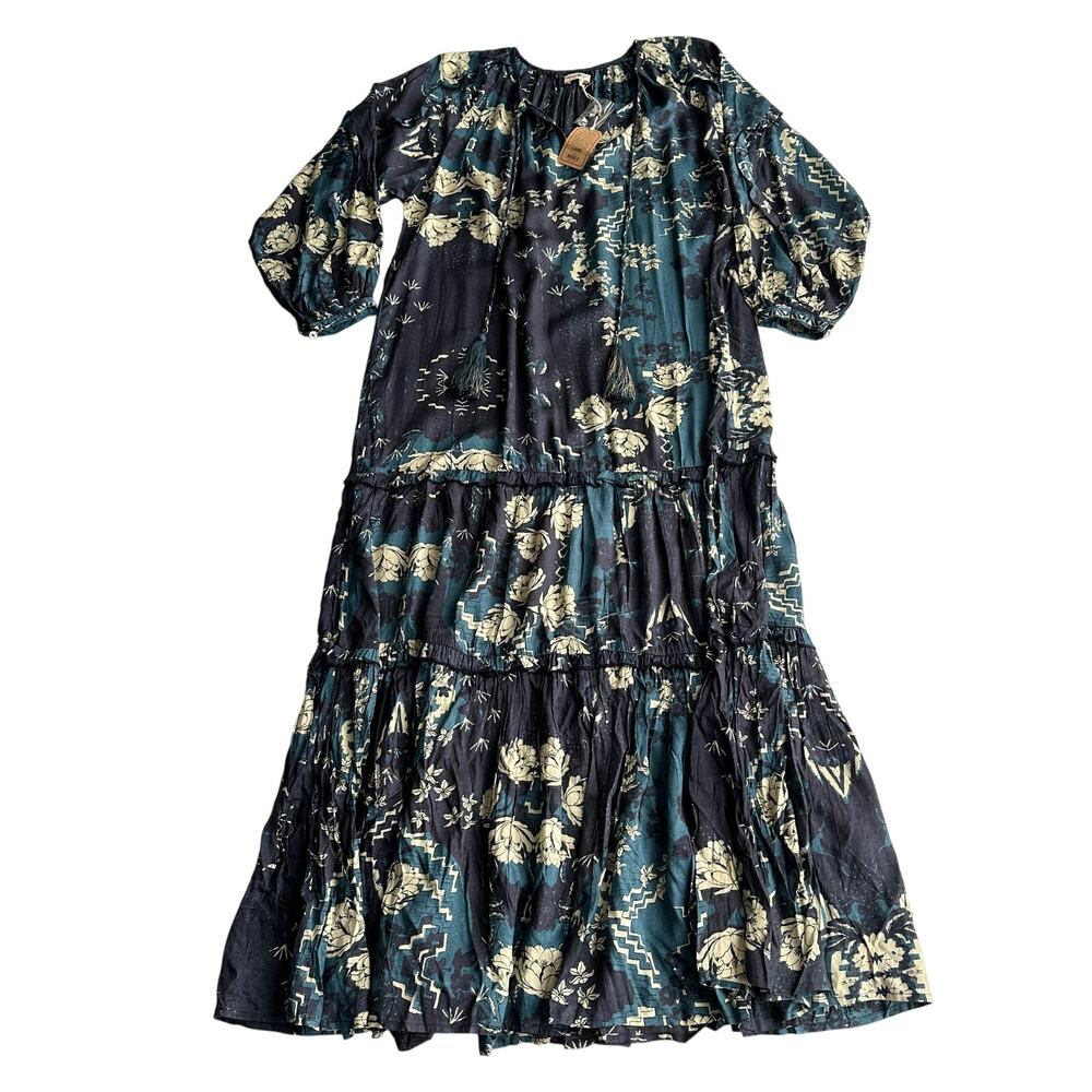 NATURAL LIFE Floral Maxi Dress - Black and Cream